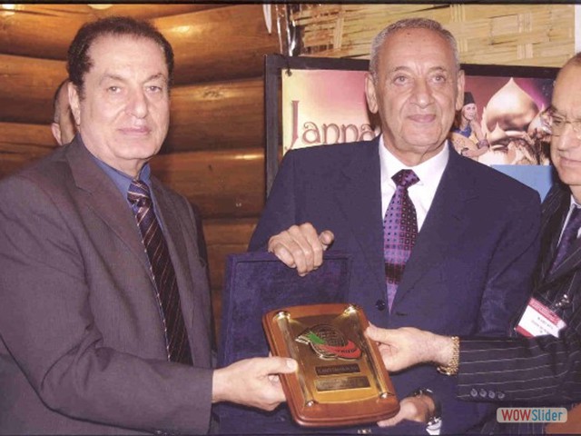 ALF Board Member Ned Fawaz with Parliament Speaker Nabih Berri